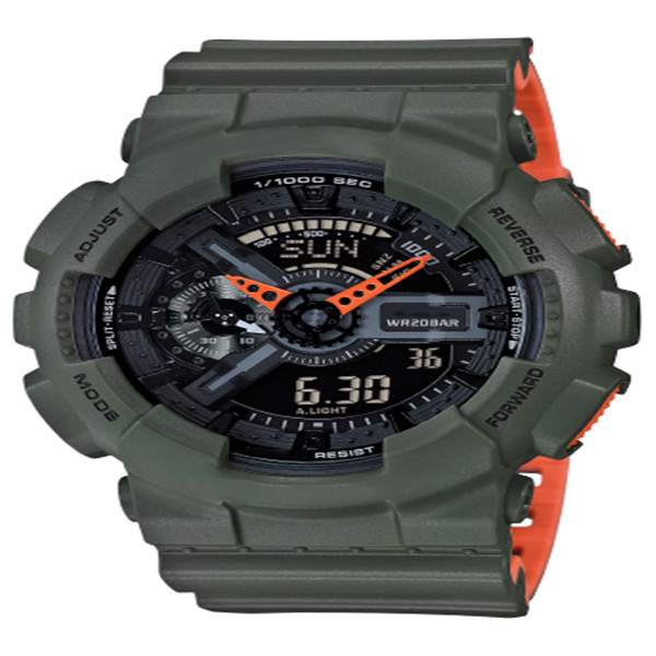 

Two-color 110 sports men's quartz watch, LED digital waterproof watch, automatic hand-up light, all functions can be operated