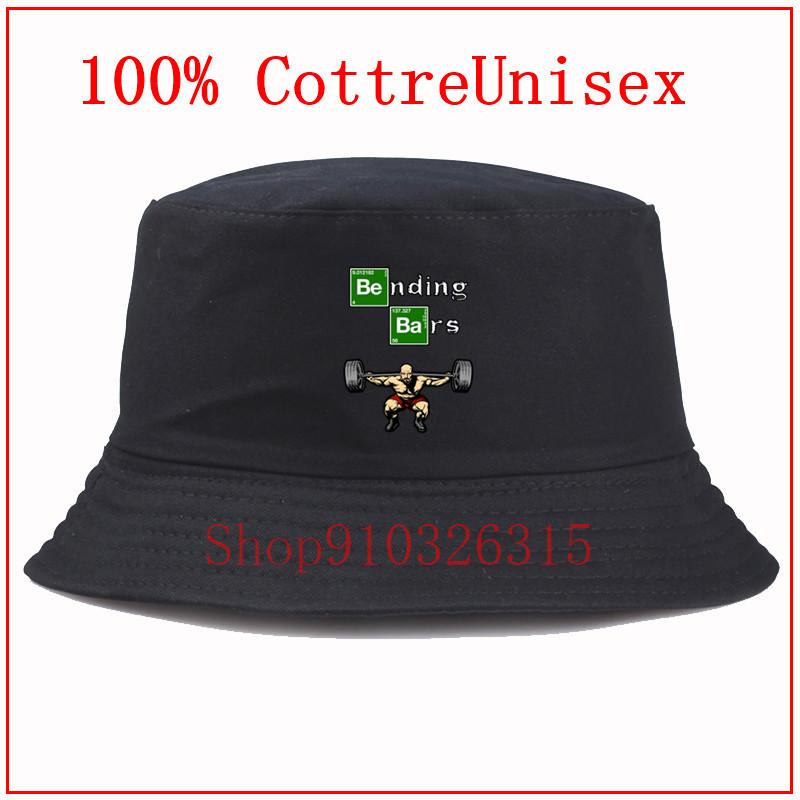 

Bending Bars Walter White Gym Motivation Bucket Hat Men Women bob Outdoor Beach sun hat fashion panama Fishing Fisherman, Blue;gray