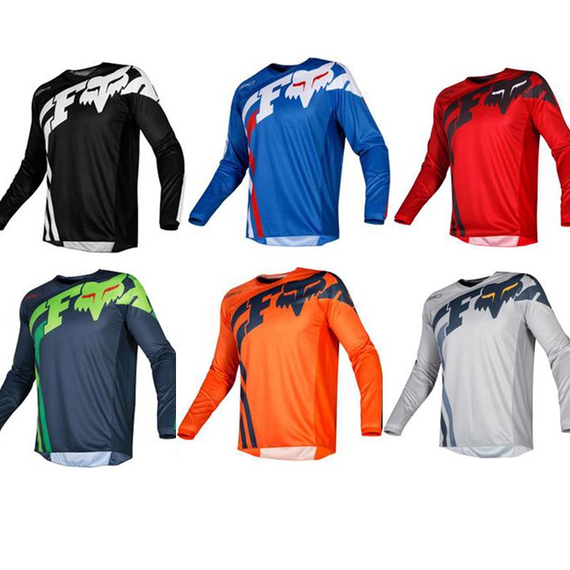 

FOX quick surrender Men's Tracksuits spring and autumn long-sleeved shirt mountain bike cross-country motorcycle racing suit, Green