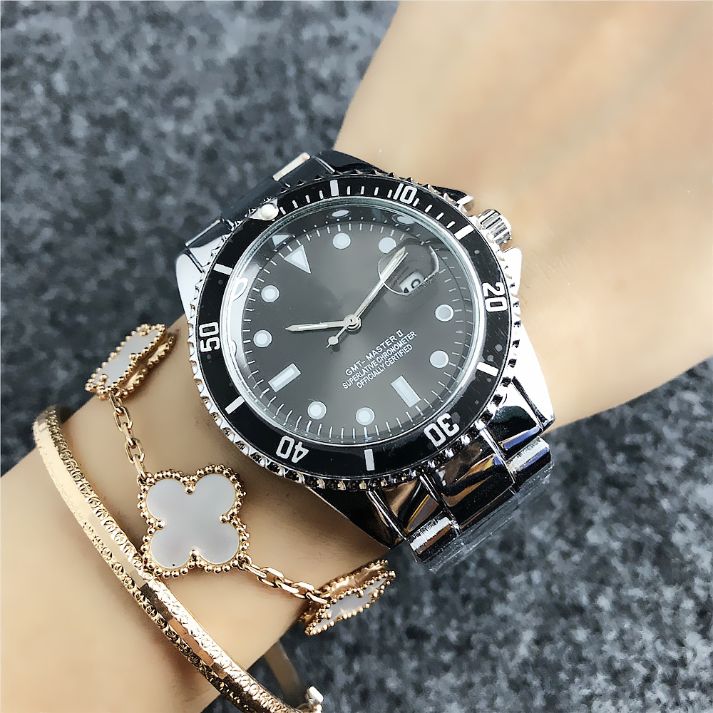 

Simple Designer Famous Automatic Date Mens Watches Luxury Fashion Men And Women Steel Band Quartz Movement Clock Gold Silver Leisure Wrist Watch, Slivery;brown