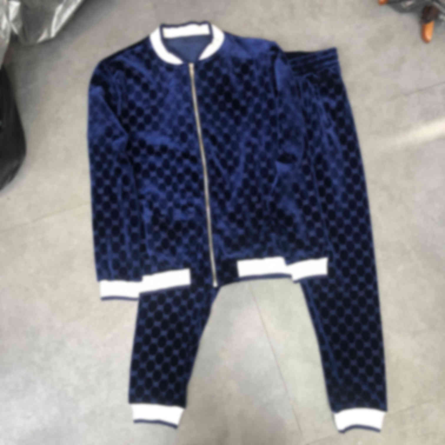 

21ss mens designers tracksuits French autumn winter fashion Velvet All letters tracksuit men designer high-quality windbreaker breathable, Multi