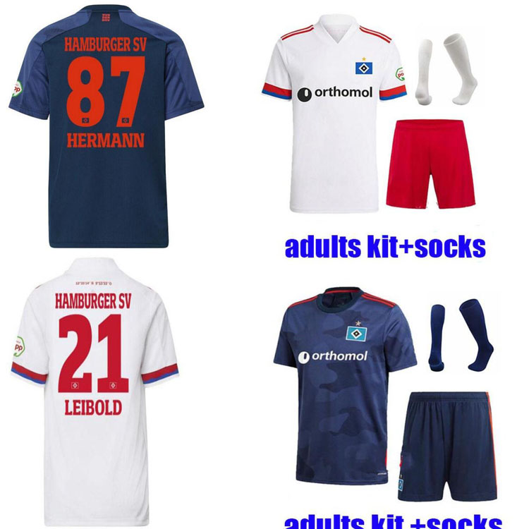 

Top quality20 21 HSV MÃNNER KINDER Soccer Jerseys Hamburger SV shirts Kittel LEIBOLD Dudziak adults kit+socks football Uniforms sets, Black;yellow