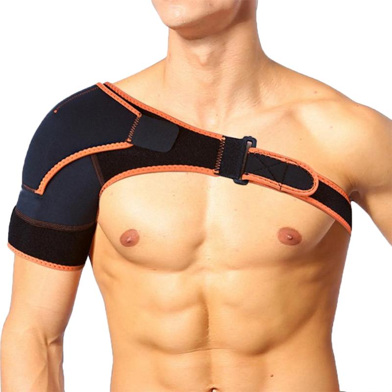 

Adjustable Shoulder Brace Support Strap Wrap Belt Band Pad Shoulder Care Bandage Black Fitness Sports Men Gym Brace, Black;blue