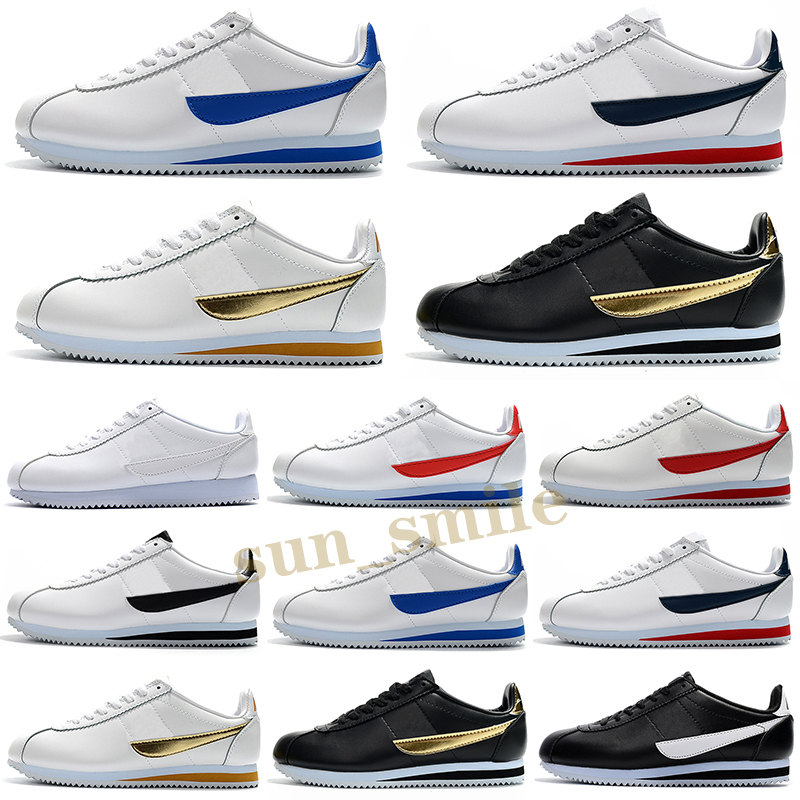 

Fashion Classic White Varsity Red Casual Shoes Basic Black Blue Lightweight Run Chaussures Cortezs Leather BT QS Outdoor sneakers, Color 3