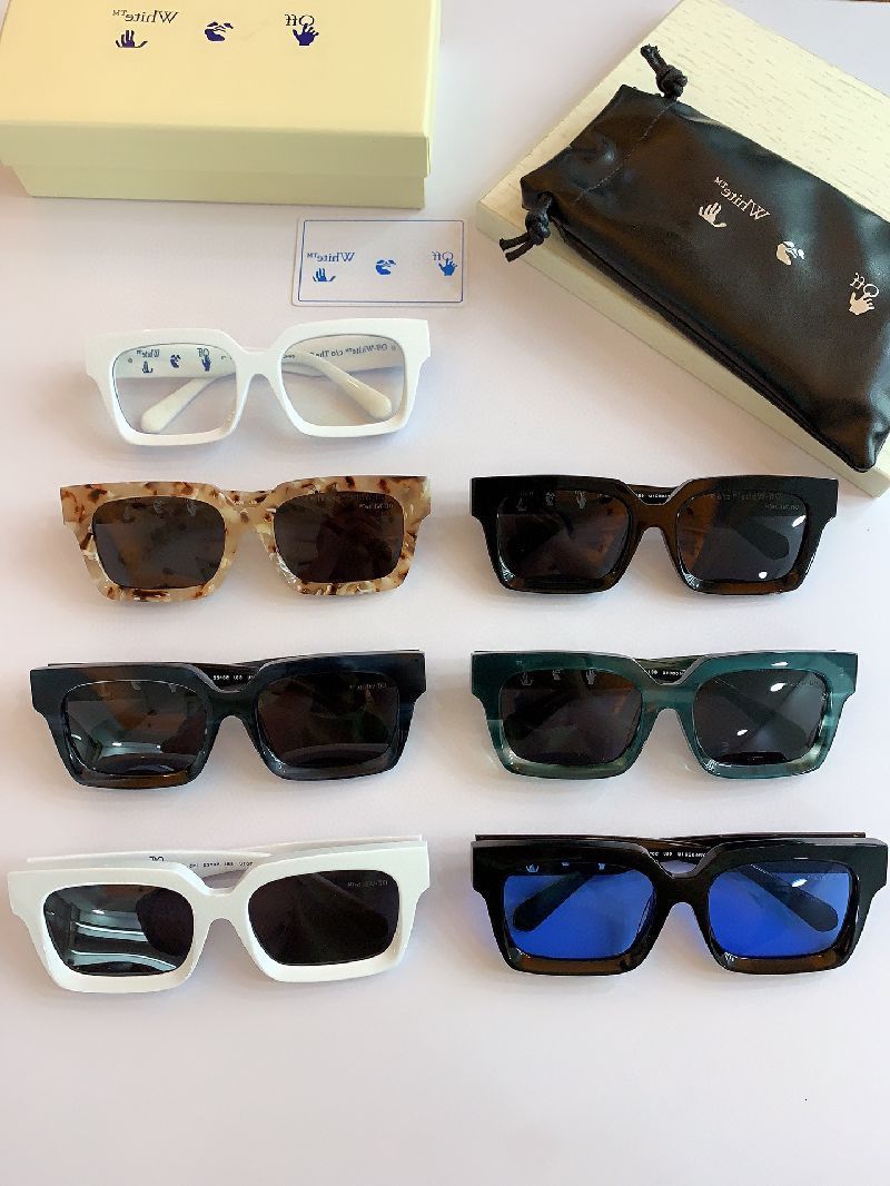 

21 Years New Off Hip Hop White Box Men's and Women's Fashion Brand Sunglasses, White;black