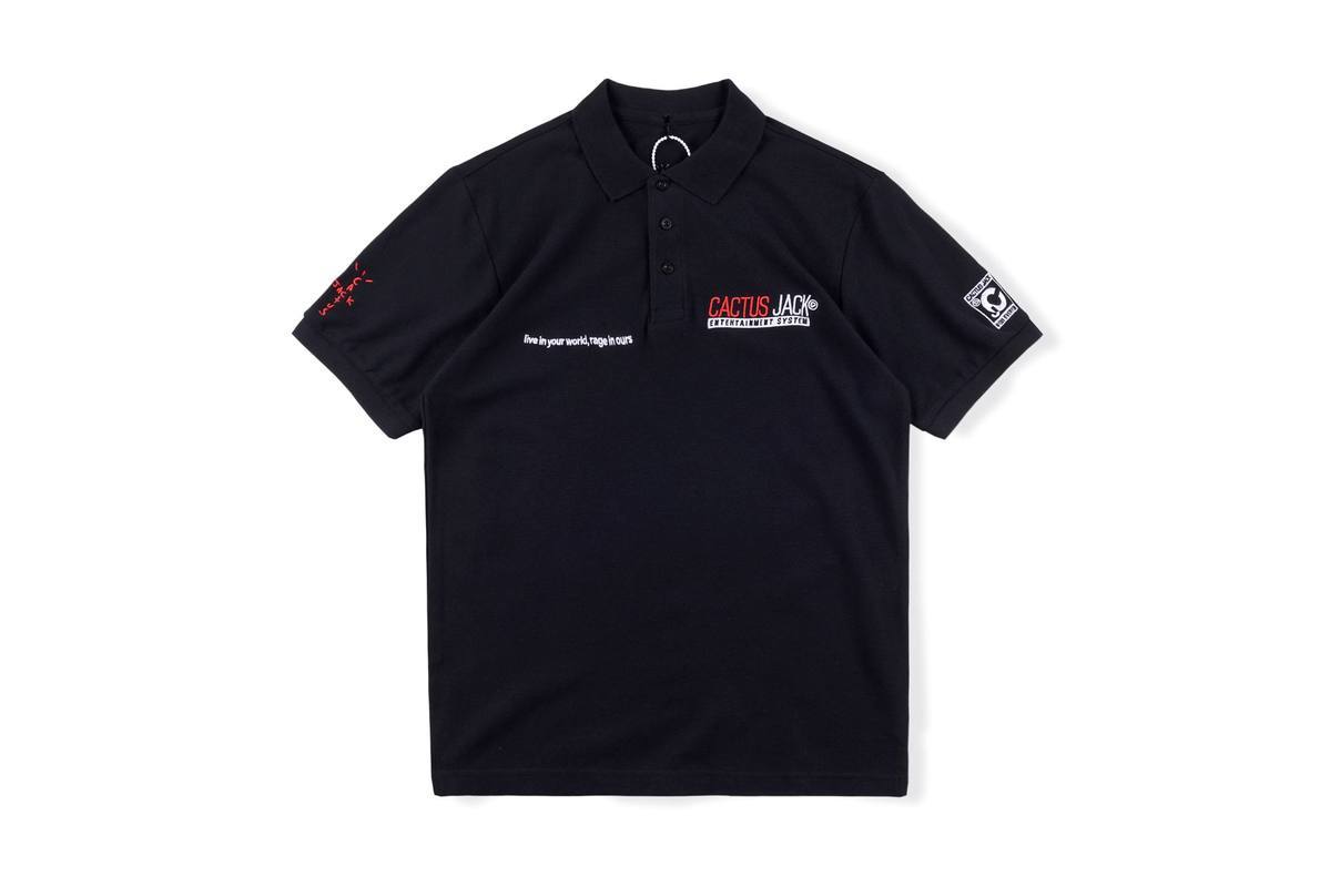 

2021 New Travis Scott Cactus Jack Staff Tee Lapel Sreetwear Justin Bieber Hip Hop Astroworld Polo Shirt Men Women 4byo, White