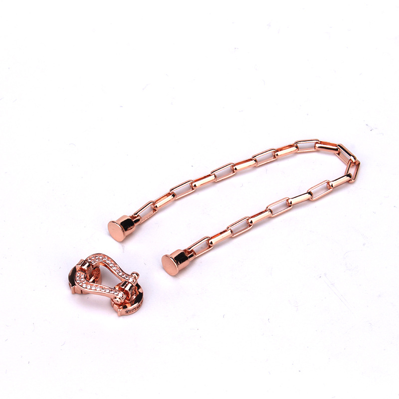 

20 new horseshoe buckle bracelet jewelry women bracelets friendship bracelets Best friends give Mother's Day gifts diamond jewelry, Black