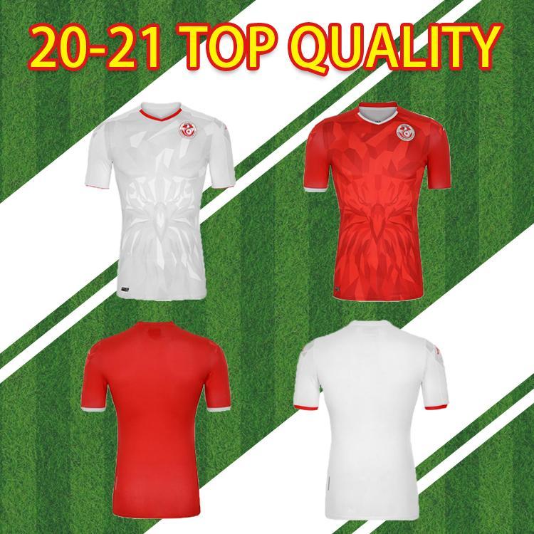 

New 2020 Tunisia Maillot de Foot 20 21 Home Red #7 MSAKNI #10 KHAZRI Soccer Shirt KHALIFA SASSI MAALOUL Tunisia Football uniform