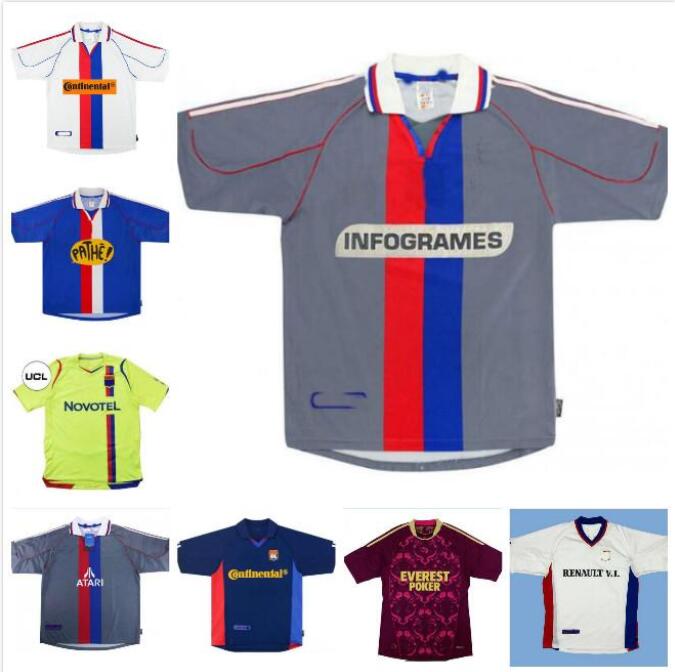 

top Olympique Lyonnais Lyon retro soccer jerseys 00 01 02 08 09 10 11 Carriere BAK GOVOU LISANDRO GOURCUFF TOULALAN JUNINHO BASTOS BENZEMA M, Black;yellow