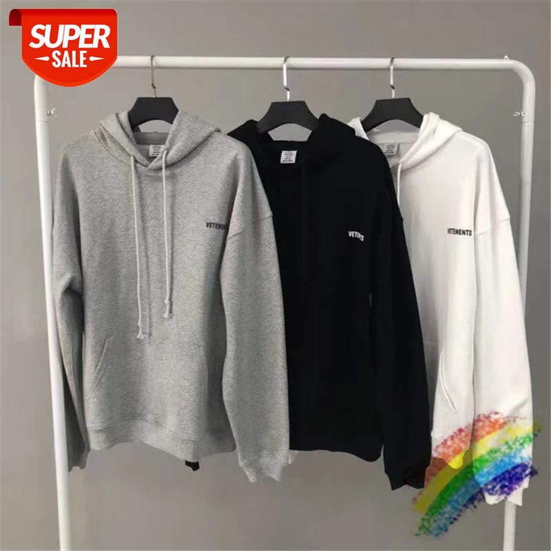 

2020FW Vetements Hoodie Men Women 1:1 High Quality Oversize Front Letter Back Embroidery Sweatshirts #or0k, Black
