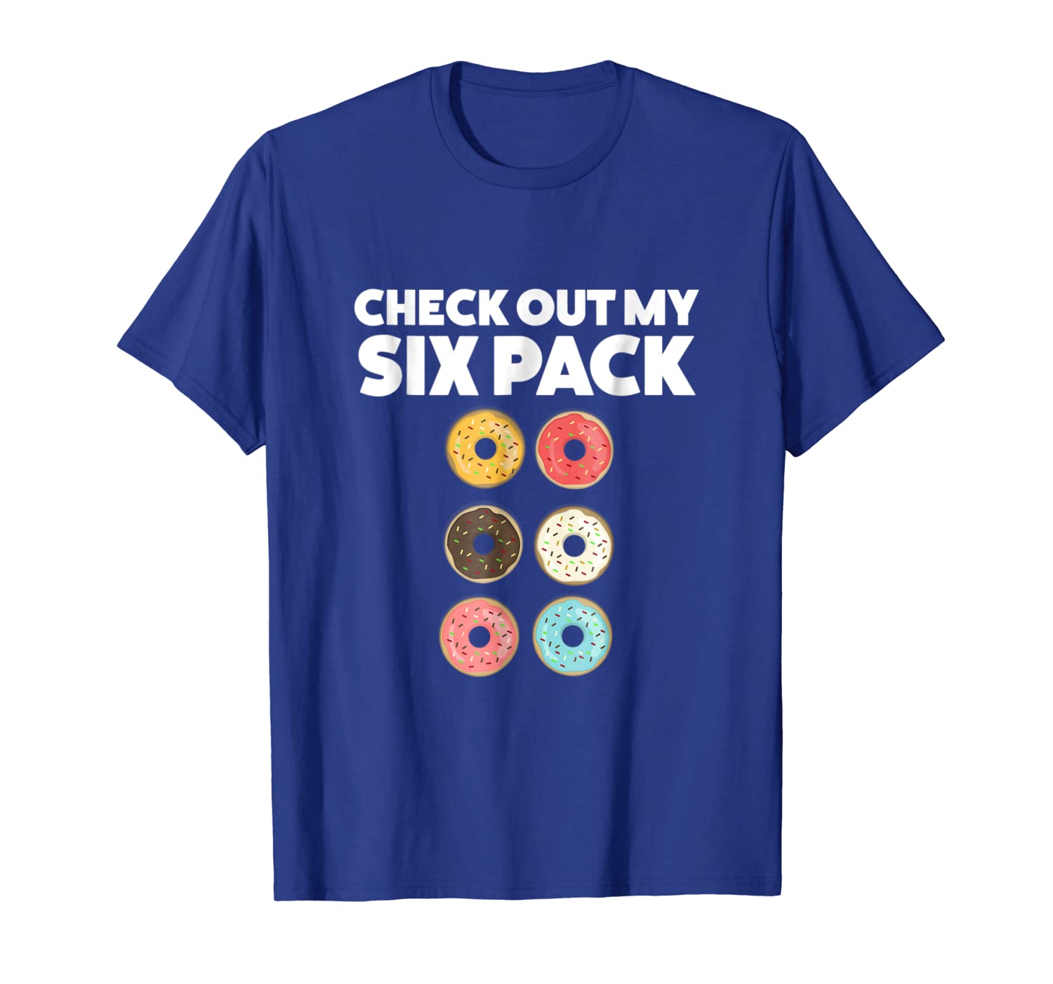 

check out my six pack t-shirt - funny ab donuts tee, White;black