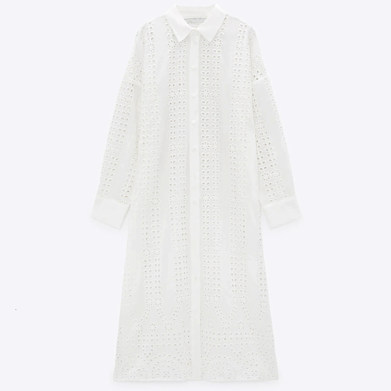 

Casual Dresses Zaaho dressed midi with long female mango, sexy white shirt and chic embroidery, beach dresses for spring women NP4A, 1# shoe box