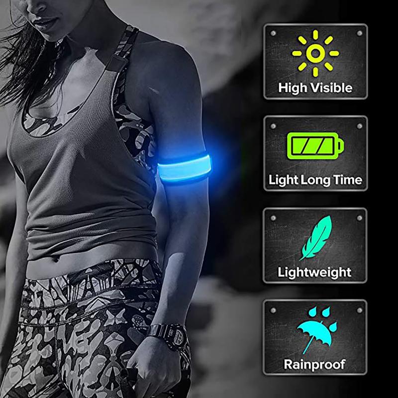 

Night Sports Light Armband Strap Safety Belt For Running Cycling Hand Strap Wristband Wrist Bracelets Led Reflective Band #YP