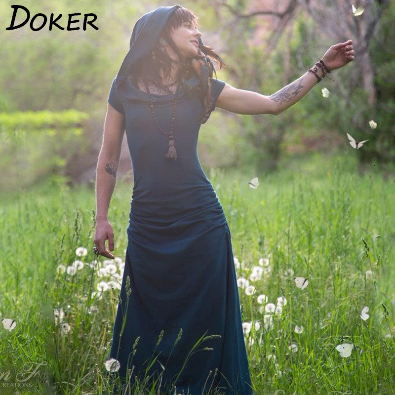 

2021 New Vintage Kaleidoscope Hollow Forest Een Gypsy Robe Festival Clothing Women Boho Romantic Straight Maxi 1aus, Red