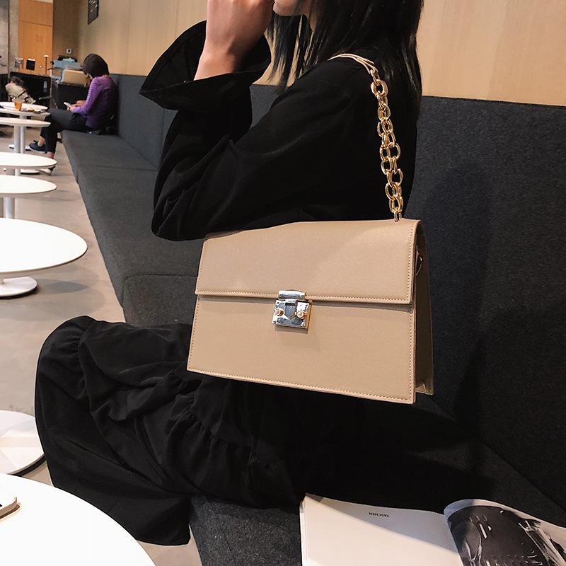 

Women's bags new fashion all-match solid color chain bag shoulder diagonal female bag purses and handbags handbags for women, Black