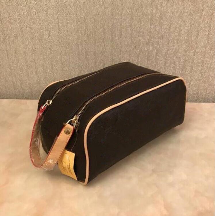 

TOP Quality Men Women Cosmetic Bag 3 Colors Brand Travel Bags Designer Small Square Lattice Zipper Pocket Wallet
