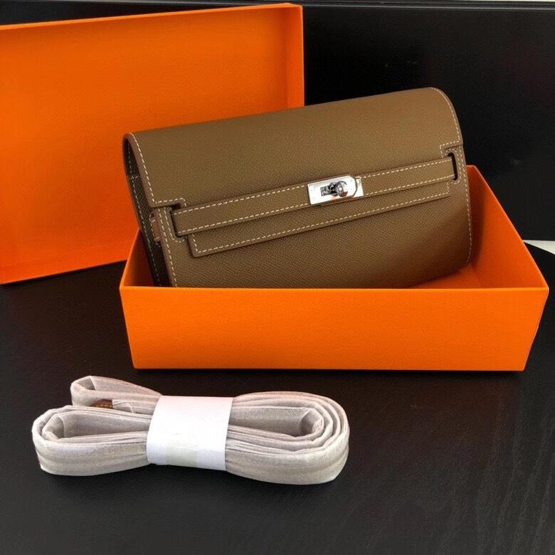 

Evening Bags 2021 Kellying Wallet Women's Bag Mini Shoulder Crossover Leather Letter Buckle Long Handbag