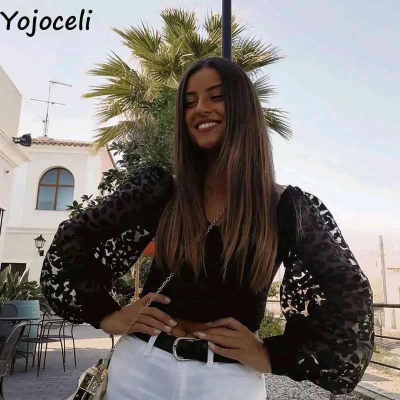 

Yojoceli Sexy lips jacquard spring blouse Elegant black casual Beach cool chic women tops blusas 210609