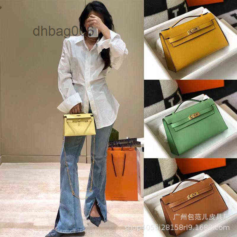 

Luxurys Bag2022 Bag Hands Herms h Kely Generation Mini Bag Hand Epsom Leather Hand Women's, National flag red