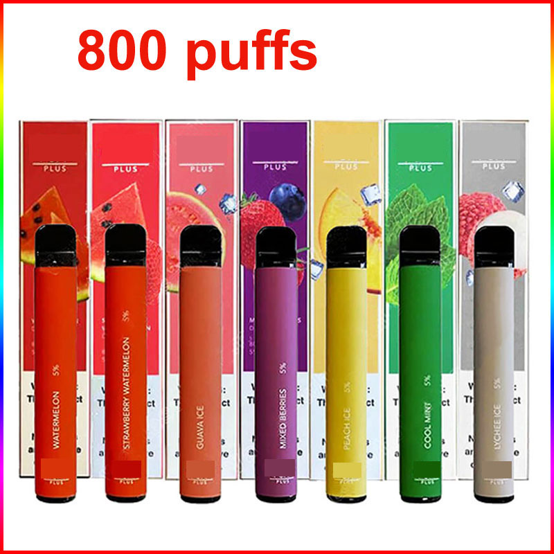 

Puff Bar Plus XXL Disposable Vape Pod Electronic Cigarette 800 Puffs Vapor Device 550mAh Battery Kit Prefilled Cartidge 5% E Cigs