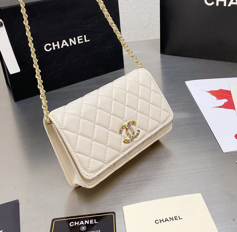 

Women Designer Bags Handbag Totes Shoulder Cross Body TOP-Quality Classic Square Cover Sheepskin Chains Fortune bag 19*13cm,2 colours luxury_bagshop888, Original dust bag