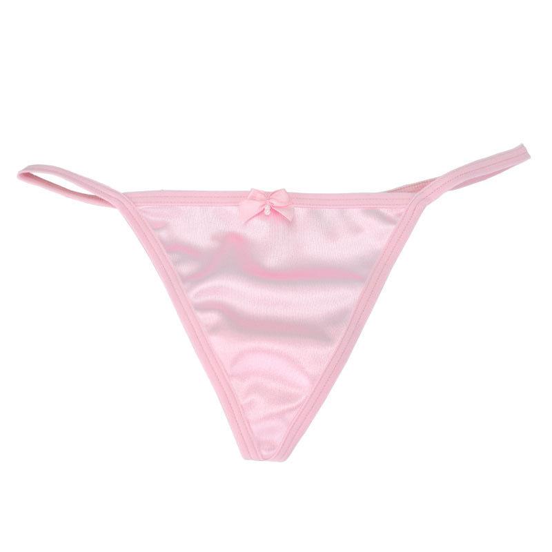 

Women's Panties Underwear Sexy Women Lingerie G-string Satin High Quality Plus Size Ladies Girl's Thong T-back Panty Underpants, B red