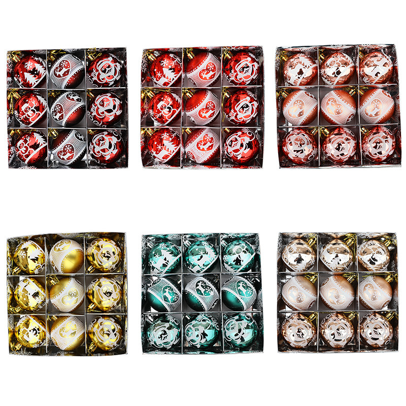 

Painted Christmas Ball tree props Christmas ball gifts box decoration