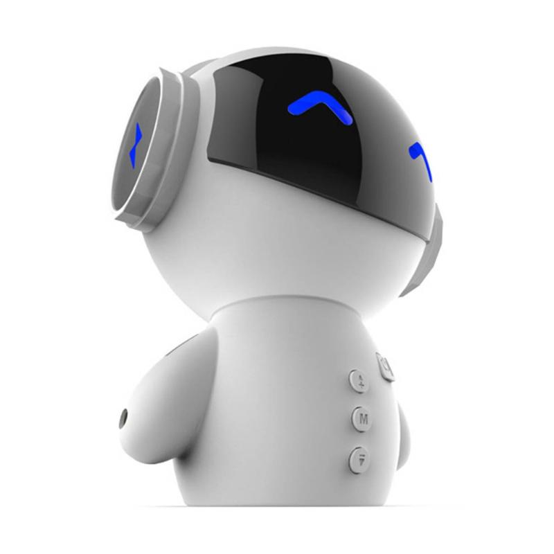 

Portable Speakers Mini Intelligent Robot Wireless Speaker Bass Support TF Card Power Bank For Bedroom Bedside