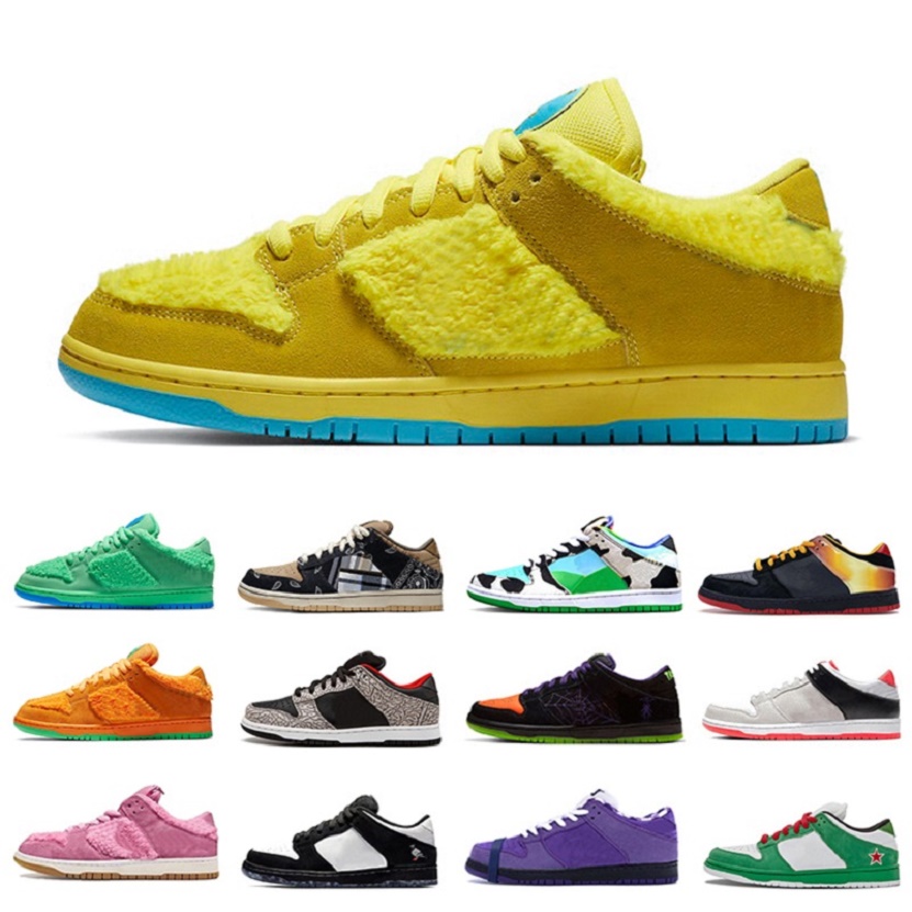 

Fashion University Red Travis Scotts Mens Running Shoes Yellow Bear Panda Pigeon Orange Bear men Women Sports Trainers Sneakers, Color#21