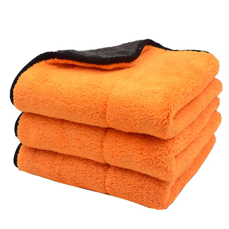 

3PCS 45cmx38cm 800GSM Super Thick Plush Microfiber Cleaning Cloths Care Microfibre Wax Polishing Detailing Towels Soft