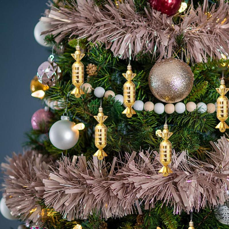 

Christmas Decorations Tree Decoration White And Red Candy Ornament With Lanyard Door Wall For Wedding Gifts