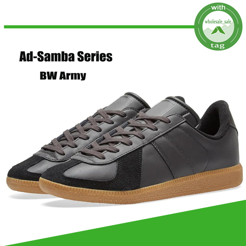 

New Arrival Fashion Casual Shoes Samba Series BW Army Skate Sneakers Black White Gum Mens Womens Trainers Size 36-44, White gum 36-44