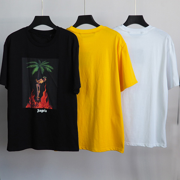 

Palm Coconut Flame Skull shirt men printed t shirts NEW Designers T Shirts Mens 2020 NEW Designers T Shirts Mens luxurys designers shirt1, White;black