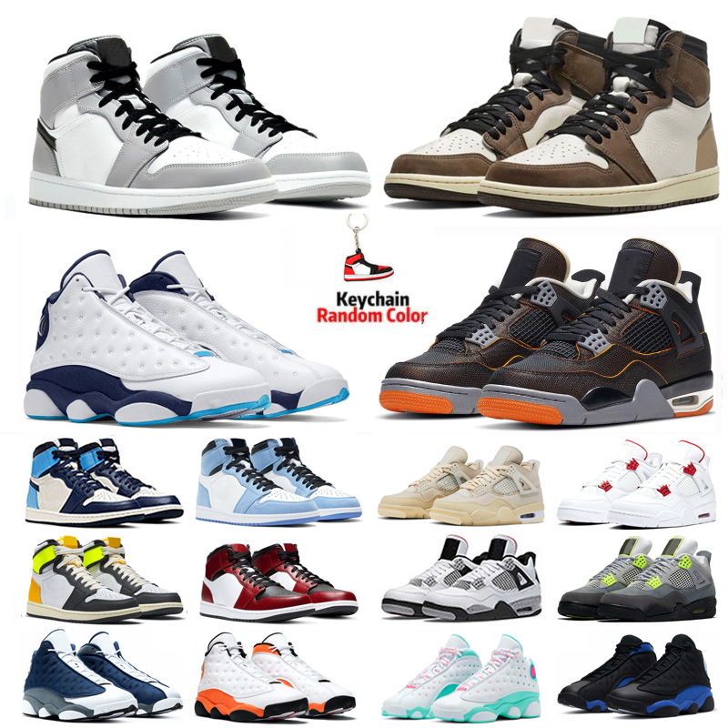 

Men basketball shoes Sneakers Obsidian 1s University Blue 4 4s Fire Black cat Red Flint 13s Hyper Royal mens trainers Sport, #4 1s 5-12 black gold