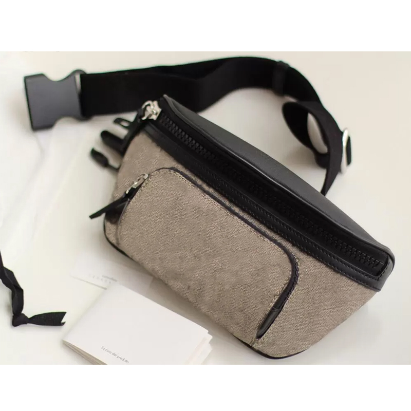 

Men Women Leather Sport Runner Fanny Pack Belly Waist Bum Bag Fitness Running Belt Jogging Pouch Back Grid Chest Bags, Khaki