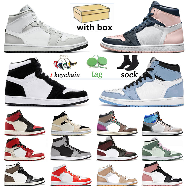 

2021 Arrival Air Jorden 1 High OG Basketball Shoes Off University Blue Trainers Bubble Gum White Sports Mid Original Jumpman 1s Sneakers Rust Pink Men Women Jordon, 40-46 bordeaux