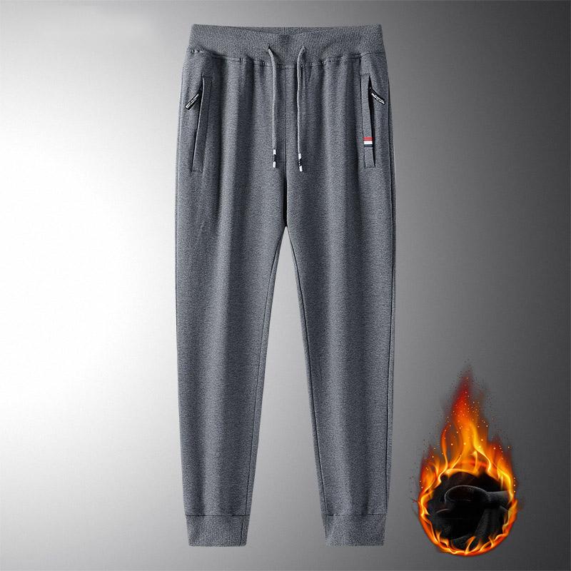 

Men's Pants Winter Warm Men Cotton Fitness Sportswear Tracksuit Bottoms Skinny Sweatpants Trousers Track Mens Joggers M-8XL K340, Black