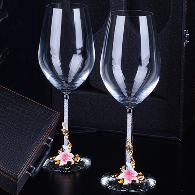 

Creative Lead-free Crystal Premium Red Wine Glass Large Goblet Wine Cup Wedding Gift Set Bar Party Family Drinkware