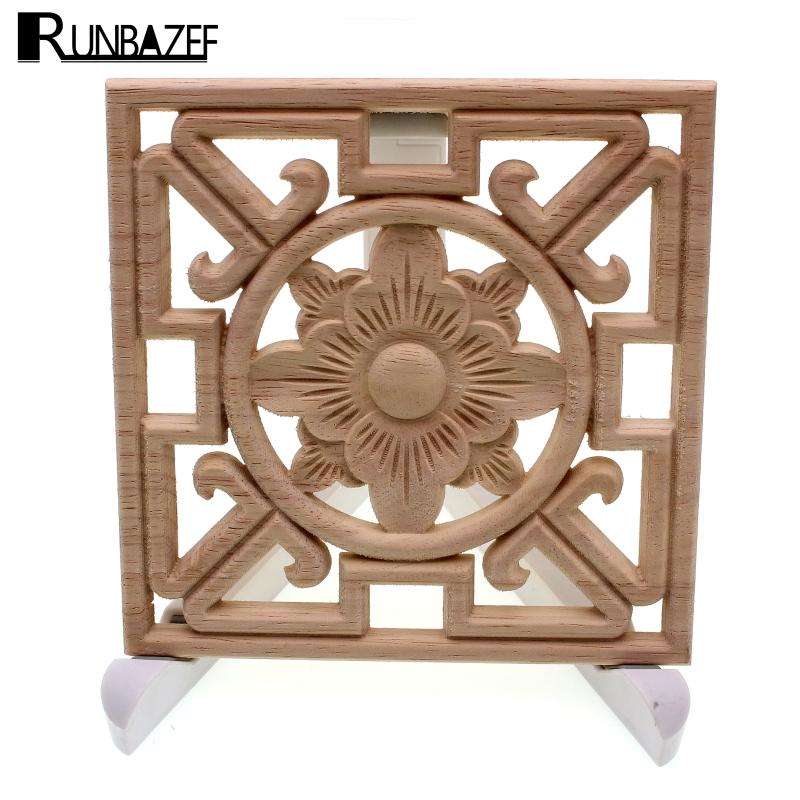 

Decorative Objects & Figurines RUNBAZEF Arrival Vintage 1pc Wood Carved Corner Onlay Applique Unpainted Furniture Cabinet Wooden Miniature