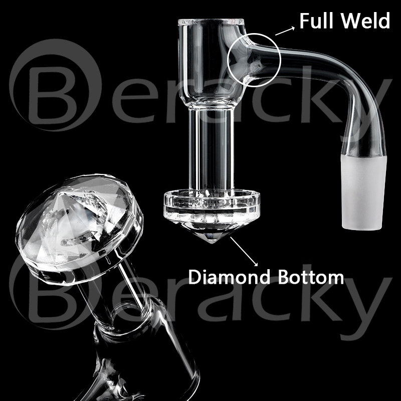 

Full Weld Diamond/Facted Bottom Beveled Edge Smoking Terp Slurper Quartz Banger 20mmOD 45&90 Degree Seamless Slurpers Nails For Glass Bongs Dab Rigs
