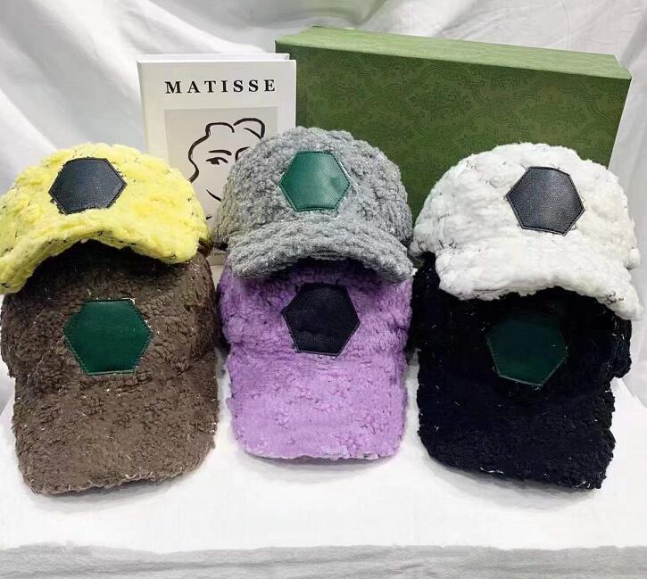 

Winter Unisex Embroidery Baseball Hat Winter Hats Warm Windproof Caps Fashion Letter Lamb Wool Outdoor Teddy Cashmere Cap for Man Woman, Black
