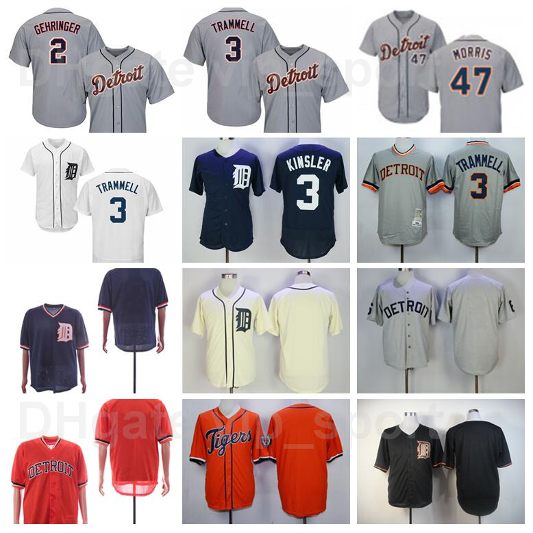 

1984 Retro Baseball 3 Alan Trammell Jersey Vintage 2 Charlie Gehringer 5 Hank Greenberg 47 Jack Morris 60 Ty Cobb Stitched Retro Flexbase, Orange