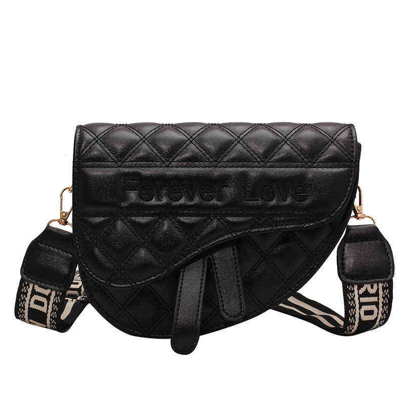 

Fashion Wide Shoulder Strap Purses 2021 Designer Luxury Ladies Crossbody Shoulder Bag Pu Leather Women's saddle bag Y211115, Yellow