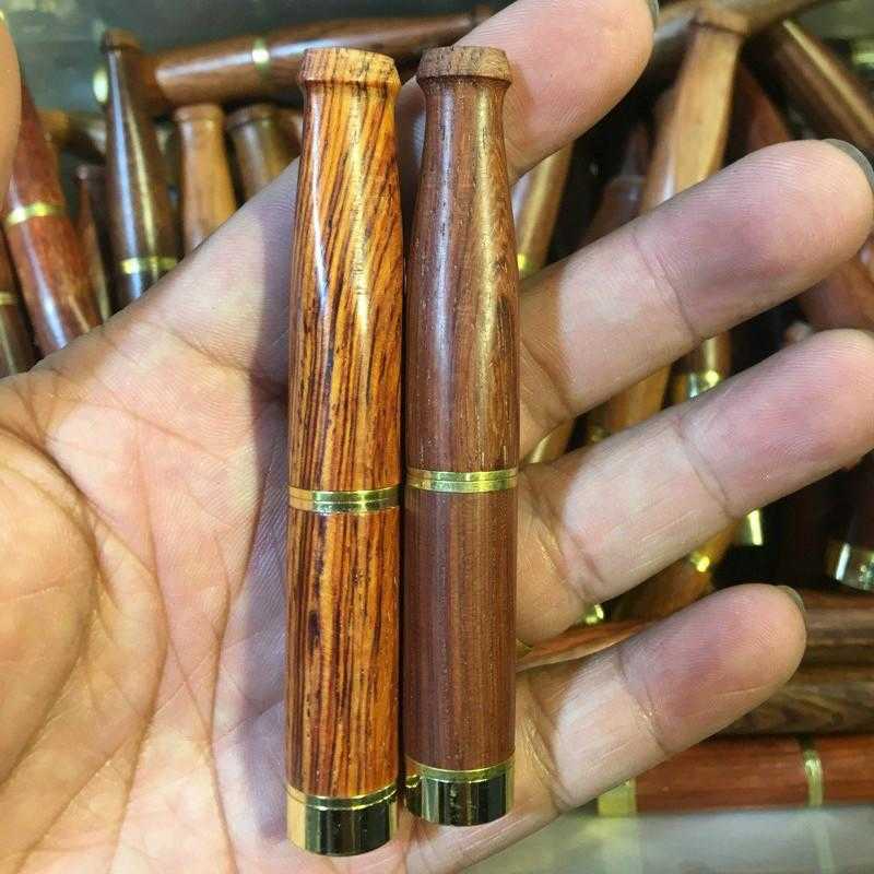10 Styles Natural Wooden Smoke Pipe Wood Change Core Double Filter Cigarette Holder Washable Cigarette Pipe DHL 
