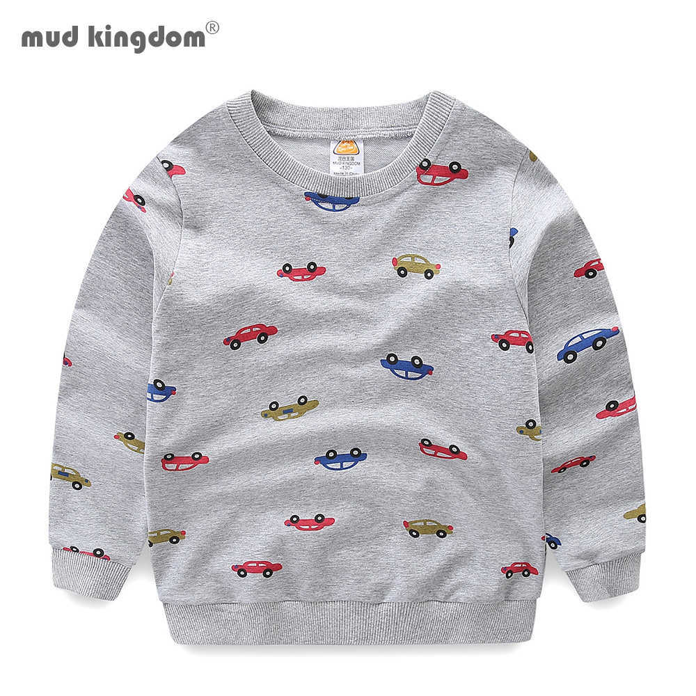 

Mudkingdom Boys Sweatshirts Pullover Printing Long Sleeve Casual Autumn Top 210615, White