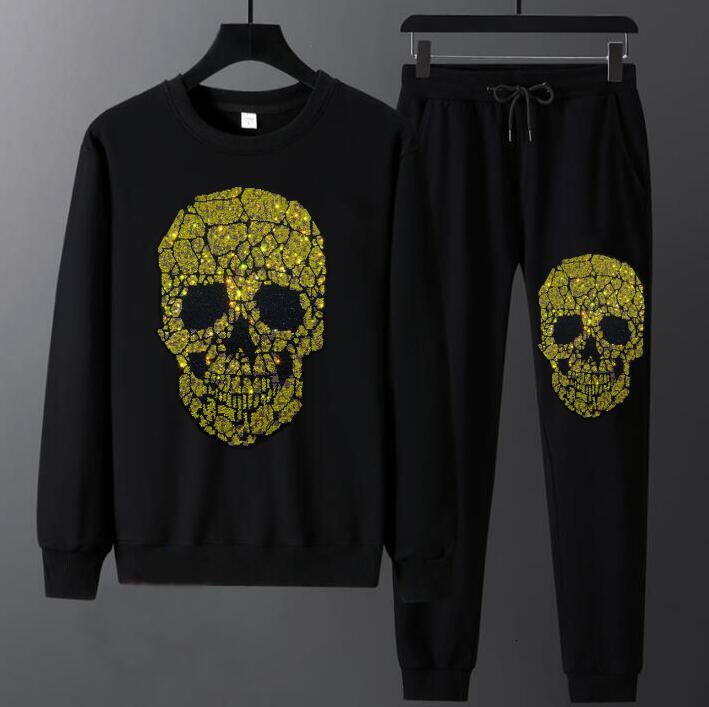 

2021 New Man Sweatshirt Jogging Diamond All Male Fleeing Hoodies + Pairs of Two Garment Suit Pants 58pj, Color as shown