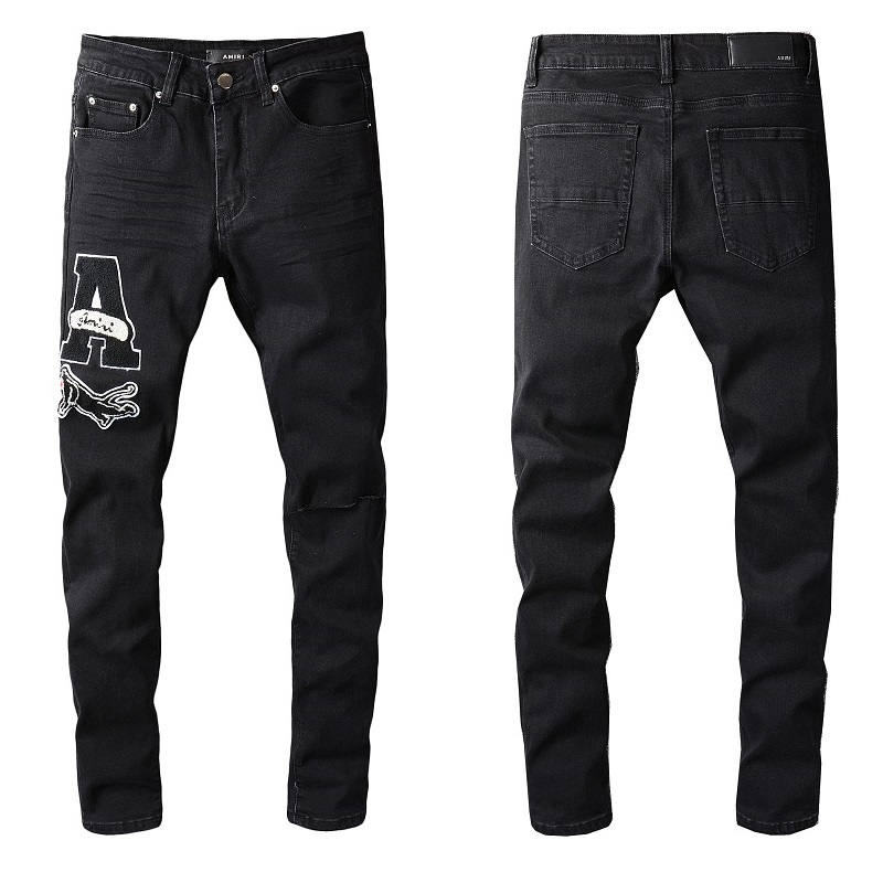 

2021 Amiry New Men's Luxury Designers Denim Jeans Holes Trousers Biker Pants #689