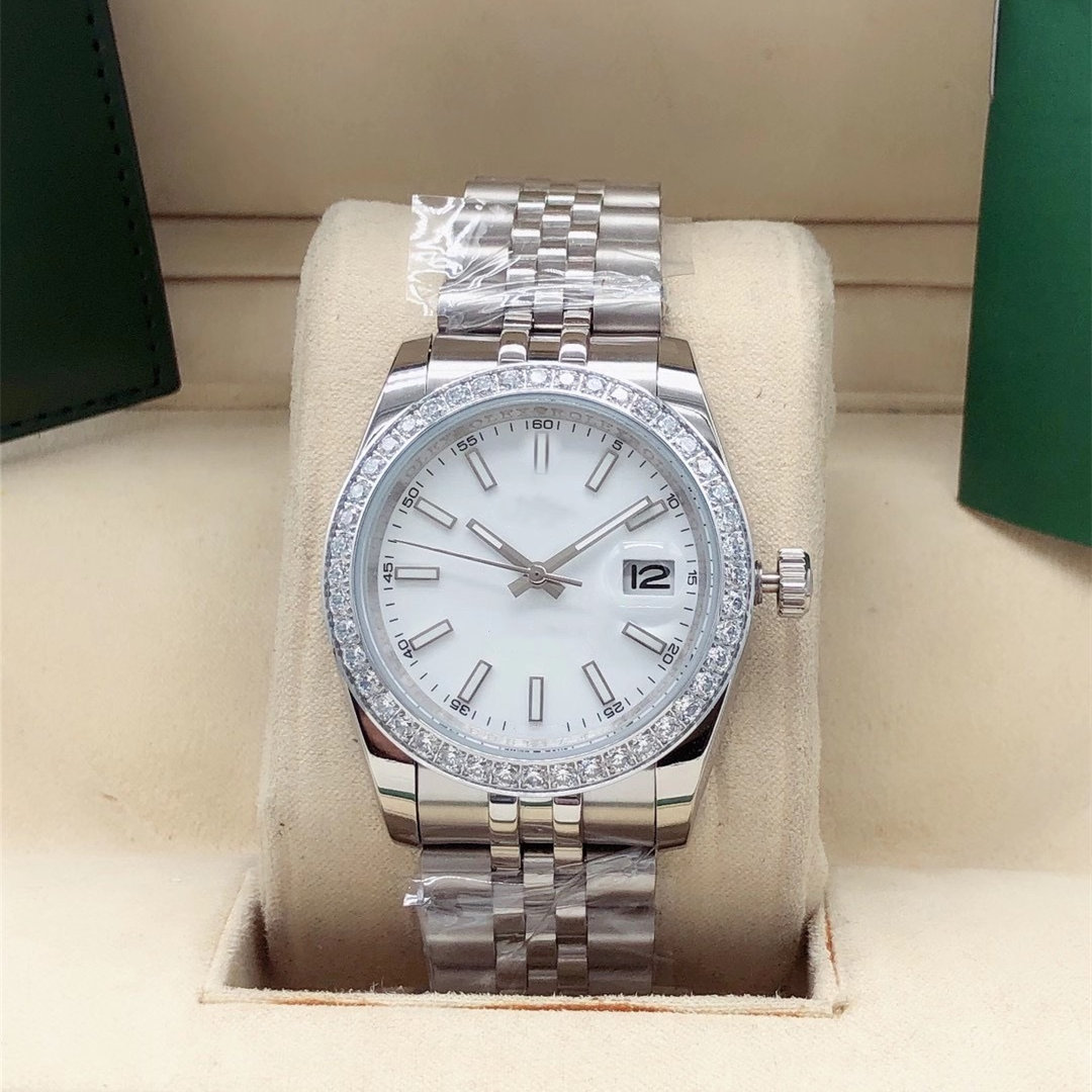 

Luxury designer classic fashion automatic mechanical watch size 41mm The diamond ring sapphire glass waterproof function Christmas gift