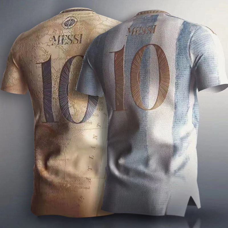 

Argentina Soccer Jersey Anniversary MESSI MARADONA Camiseta Custom KUN AGUERO DYBALA Tops DI MARIA OCAMPOS Football Shirt, No name or number