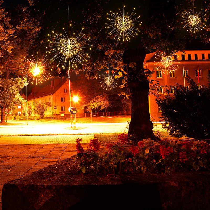 

Solar Powered Firework Light Strings 8 Modes Dimmable 200LEDs 240LEDs Hanging Fairy Lights For Patio Parties Christmas